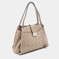 Pre Owned Louis Vuitton Galet Monogram Mahina Leather Sevres Bag