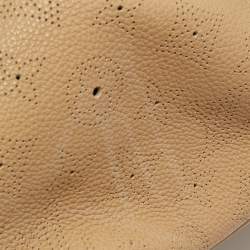Pre Owned Louis Vuitton Biscuit Monogram Mahina Leather L Bag