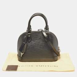 Pre Owned Louis Vuitton Anthracite Nacre Epi Leather Alma BB Bag