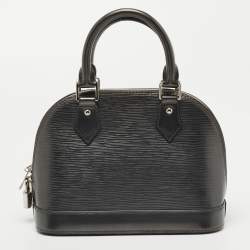 Pre Owned Louis Vuitton Anthracite Nacre Epi Leather Alma BB Bag