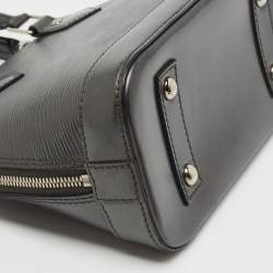 Pre Owned Louis Vuitton Anthracite Nacre Epi Leather Alma BB Bag