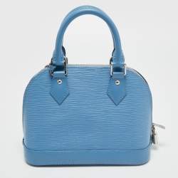 Pre Owned Louis Vuitton Cyan Epi Leather Alma BB Bag