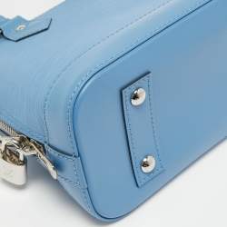 Pre Owned Louis Vuitton Cyan Epi Leather Alma BB Bag