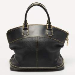 مملوكة مسبقًا Louis Vuitton Black Suhali Leather Lockit MM Bag 