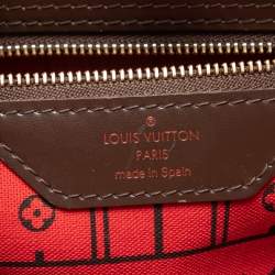 Pre Owned Louis Vuitton Damier Ebene Canvas Neverfull MM Bag