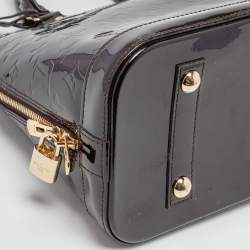 Pre Owned Louis Vuitton Amarante Monogram Vernis Leather Alma PM Bag