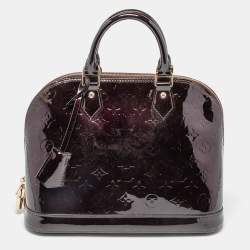Pre Owned Louis Vuitton Amarante Monogram Vernis Leather Alma PM Bag
