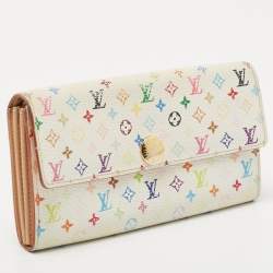 Louis Vuitton White Monogram Multicolore Canvas Sarah Wallet