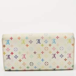 Louis Vuitton White Monogram Multicolore Canvas Sarah Wallet