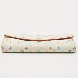 Louis Vuitton White Monogram Multicolore Canvas Sarah Wallet