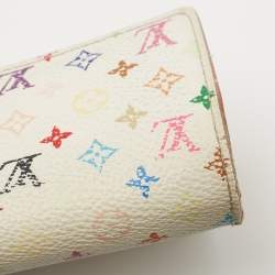 Louis Vuitton White Monogram Multicolore Canvas Sarah Wallet