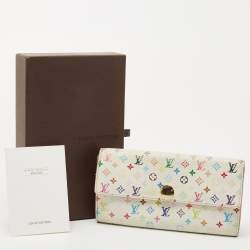 Louis Vuitton White Monogram Multicolore Canvas Sarah Wallet