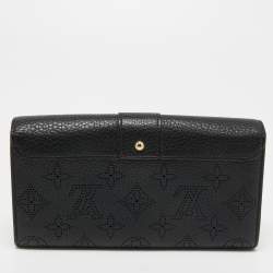 Louis Vuitton Black Monogram Mahina Leather Amelia Wallet