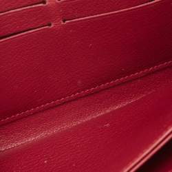 Louis Vuitton Red Ostrich Zippy Wallet