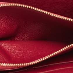 Louis Vuitton Red Ostrich Zippy Wallet