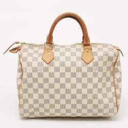 Pre Owned Louis Vuitton Damier Azur Canvas Speedy 30 Bag