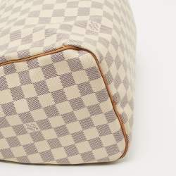 Pre Owned Louis Vuitton Damier Azur Canvas Speedy 30 Bag