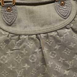 Pre Owned Louis Vuitton Monogram Denim Neo Cabby MM Bag