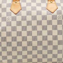 Pre Owned Louis Vuitton Damier Azur Canvas Speedy 30 Bag