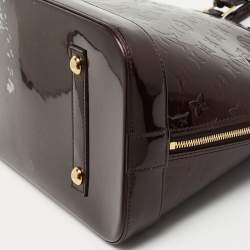 Pre Owned Louis Vuitton Amarante Monogram Vernis Alma GM Bag