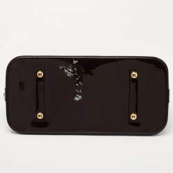 Pre Owned Louis Vuitton Amarante Monogram Vernis Alma GM Bag