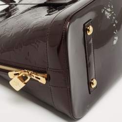 Pre Owned Louis Vuitton Amarante Monogram Vernis Alma GM Bag