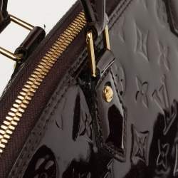 Pre Owned Louis Vuitton Amarante Monogram Vernis Alma GM Bag