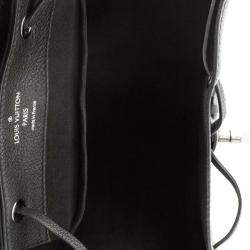 Pre Owned Louis Vuitton Lockme Backpack Backpack in Black Leather