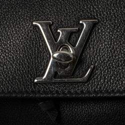 Pre Owned Louis Vuitton Lockme Backpack Backpack in Black Leather