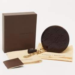 Pre Owned Louis Vuitton Amarante Monogram Vernis Porte Monnaie Round Coin Purse