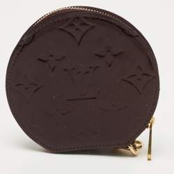 Pre Owned Louis Vuitton Amarante Monogram Vernis Porte Monnaie Round Coin Purse