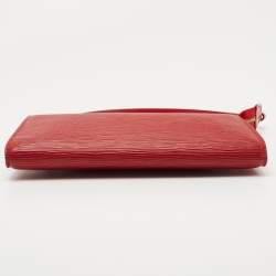 Pre Owned Louis Vuitton Red Epi Leather Pochette Accessoires