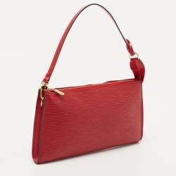 Pre Owned Louis Vuitton Red Epi Leather Pochette Accessoires