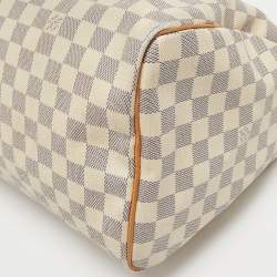 Pre Owned Louis Vuitton Damier Azure Canvas Speedy 35 bag