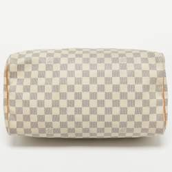 Pre Owned Louis Vuitton Damier Azure Canvas Speedy 35 bag
