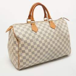 Pre Owned Louis Vuitton Damier Azure Canvas Speedy 35 bag
