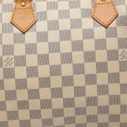 Pre Owned Louis Vuitton Damier Azure Canvas Speedy 35 bag
