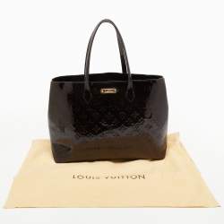 Pre Owned Louis Vuitton Amarante Monogram Vernis Wilshire MM Bag