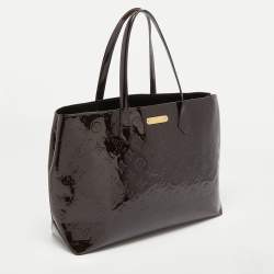 Pre Owned Louis Vuitton Amarante Monogram Vernis Wilshire MM Bag
