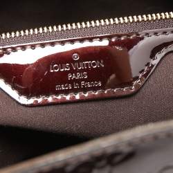 Pre Owned Louis Vuitton Amarante Monogram Vernis Wilshire MM Bag