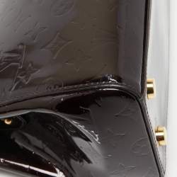 Pre Owned Louis Vuitton Amarante Monogram Vernis Brea MM Bag