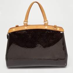 Pre Owned Louis Vuitton Amarante Monogram Vernis Brea MM Bag