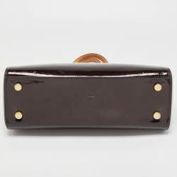 Pre Owned Louis Vuitton Amarante Monogram Vernis Brea MM Bag