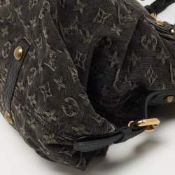 Pre Owned Louis Vuitton Black Monogram Denim Neo Cabby MM Bag