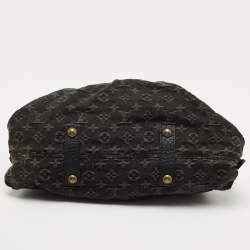 Pre Owned Louis Vuitton Black Monogram Denim Neo Cabby MM Bag