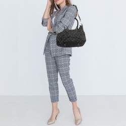 Pre Owned Louis Vuitton Black Monogram Denim Neo Cabby MM Bag