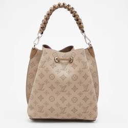 Pre Owned Louis Vuitton Gallet Monogram Mahina Leather Muria Bucket Bag