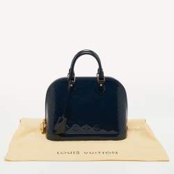 Pre Owned Louis Vuitton Grand Blue Monogram Vernis Alma PM Bag