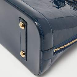 Pre Owned Louis Vuitton Grand Blue Monogram Vernis Alma PM Bag