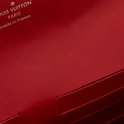 Pre Owned Louis Vuitton Red Epi Leather Sevigne Clutch Bag